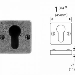 Finesse FD000C Pewter Euro Keyhole Escutcheon