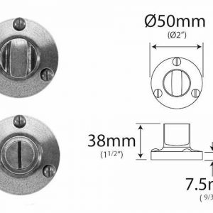 Finesse FD001 Pewter Bathroom Turn and Release