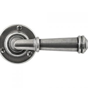Finesse Pewter FD002 Lever on Rose Backplate (Set)