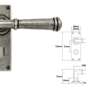 Finesse Pewter FD004 Lever Bathroom Furniture (Set)
