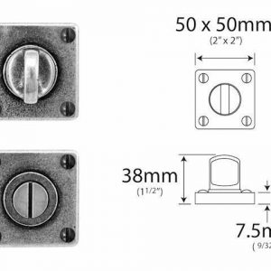 Finesse FD066 Pewter Bathroom Turn and Release