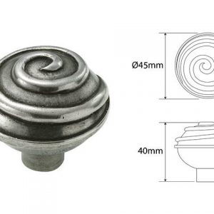 Finesse PCK001 Pewter Swirl Cabinet Knob