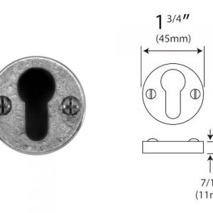 Finesse FD000A Pewter Euro Keyhole Escutcheon