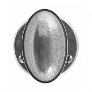 Finesse Pewter FD189 Door Knob on Rose Backplate (Set)