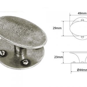 Finesse PCK034 Pewter Chatton Cabinet Knob