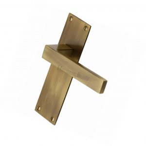 Heritage Brass Metro Low Profile Door Handle on Plate (Set)