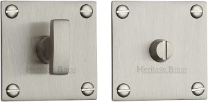 Heritage Brass BAU1555 Square Bathroom Turn & Release - Satin Nickel
