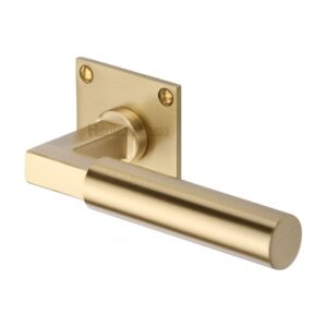 Heritage Brass BAU1926 Bauhaus Low Profile Door Handle on Square Rose (Set)