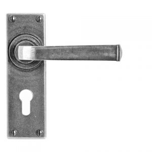 Finesse Pewter FD013E4 Lever on Lock Backplate (Set)