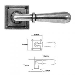 Finesse Pewter FD087 Lever on 'Jesmond' Rose Backplate (Set)