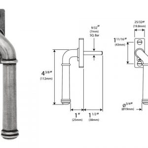 Finesse FD502RH Durham Window Espagnolette Handle