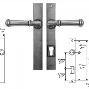 Finesse Pewter FDMP06 Multi-Point Lock/Patio (Set)