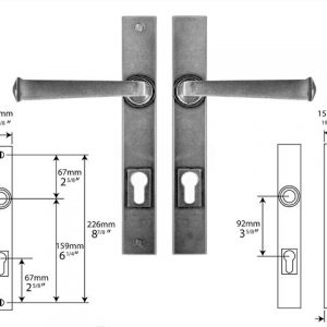Finesse Pewter FDMP02 Multipoint Lock/Entry (Set)