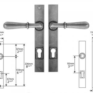 Finesse Pewter FDMP05 Multipoint Lock/Entry (Set)