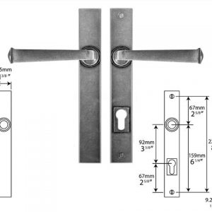 Finesse Pewter FDMP07 Multipoint Lock/Patio (Set)