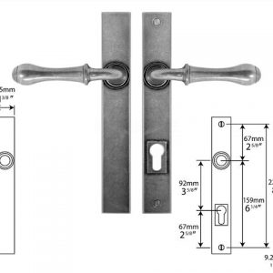 Finesse Pewter FDMP09 Multipoint Lock/Patio (Set)