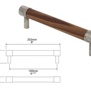 Finesse Pewter 'Milton' - Black American Walnut Bar Handle