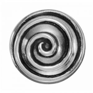 Finesse Pewter FD033 Door Knob on Rose Backplate (Set)