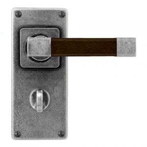 Finesse Pewter FD170 Lever on 'Jesmond' Bathroom Backplate (Set)