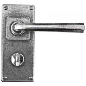 Finesse Pewter FD307 Bathroom Lever on 'Jesmond' Backplate (Set)
