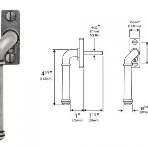 Finesse FD502LH Durham Window Espagnolette Handle