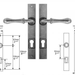 Finesse Pewter FDMP04 Multipoint Lock/Entry (Set)