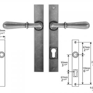 Finesse Pewter FDMP10 Multipoint Lock/Patio (Set)