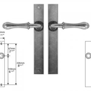 Finesse Pewter FDMP14 Multipoint Lock/Passage (Set)