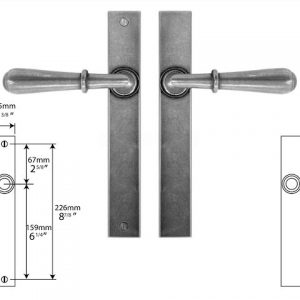 Finesse Pewter FDMP15 Multipoint Lock/Passage (Set)