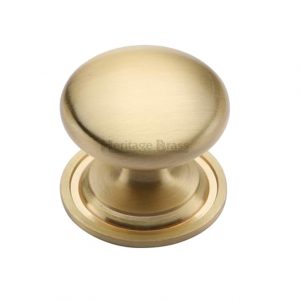 Heritage Brass C2240 Victorian Round Cabinet Knob with Base
