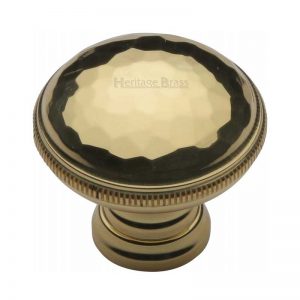 Heritage Brass C4545 Diamond Cut Hand Beaten Cabinet Knob