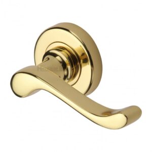 Heritage Brass V3010 Bedford Door Handle on Round Rose (Set)