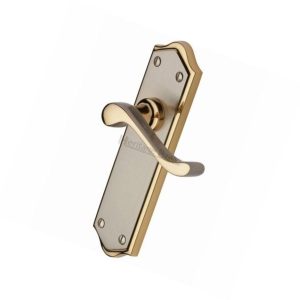 Heritage Brass Buckingham Door Handle on Plate (Set)