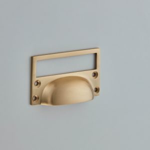 Croft 1822 Cast Drawer Pull with Card Frame