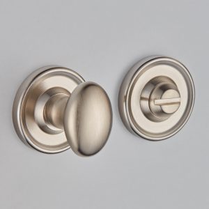 Croft 2246 Oval Knob Turn And Release On Raised Edge Covered Rose