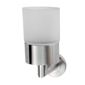 Carlisle Brass Stainless Steel Single Tumbler and Holder