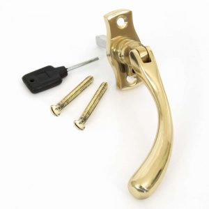 From the Anvil Polished Brass Peardrop Espag - LH - 20419L