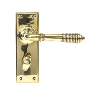 From the Anvil Aged Brass Reeded Lever Bathroom Set - 33084