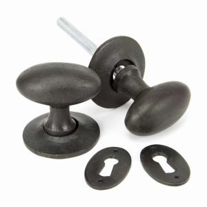 From the Anvil Beeswax Oval Mortice/Rim Knob Set - 33229