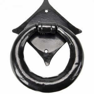 From the Anvil Black Ring Door Knocker - 33245