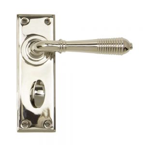 From the Anvil Polished Nickel Reeded Lever Bathroom Set - 33326