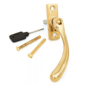 From the Anvil Polished Brass Slim Peardrop Espag - LH - 33335