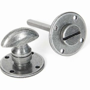 From the Anvil Pewter Round Bathroom Thumbturn - 33383