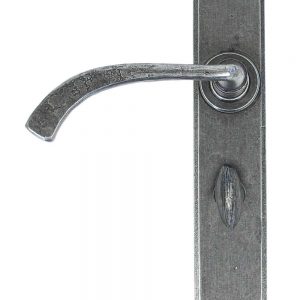 From the Anvil Pewter Gothic Curved Sprung Lever Bathroom Set - 33636