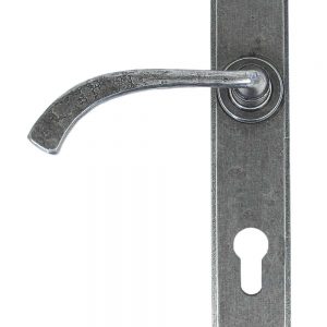 From the Anvil Pewter Gothic Curved Lever Espag. Lock Set - 33765