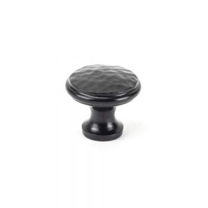 From the Anvil Black Hammered Cabinet Knob - Medium - 33992