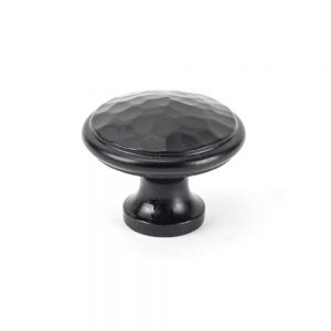 From the Anvil Black Hammered Cabinet Knob - Large - 33993
