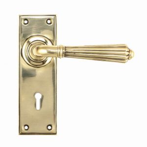 From the Anvil Aged Brass Hinton Lever Lock Set - 45310