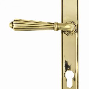 From the Anvil Aged Brass Hinton Slimline Lever Espag. Lock Set - 45314