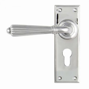 From the Anvil Polished Chrome Hinton Lever Euro Set - 45319